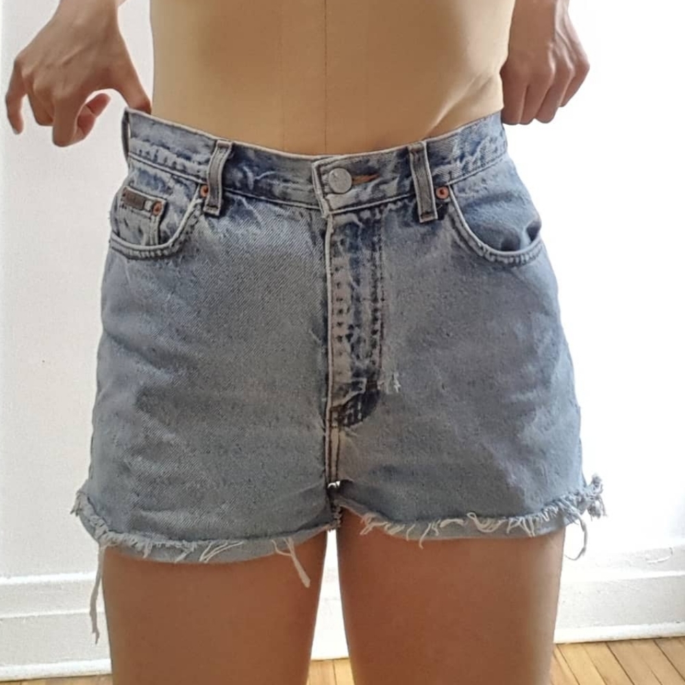 Vintage calvin klein cut off shorts
